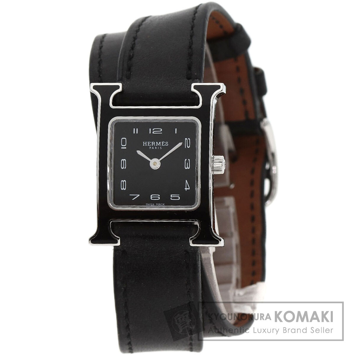 HERMES エルメス HH1.221.336/VB89 Hウォッチ ドゥブルトゥール