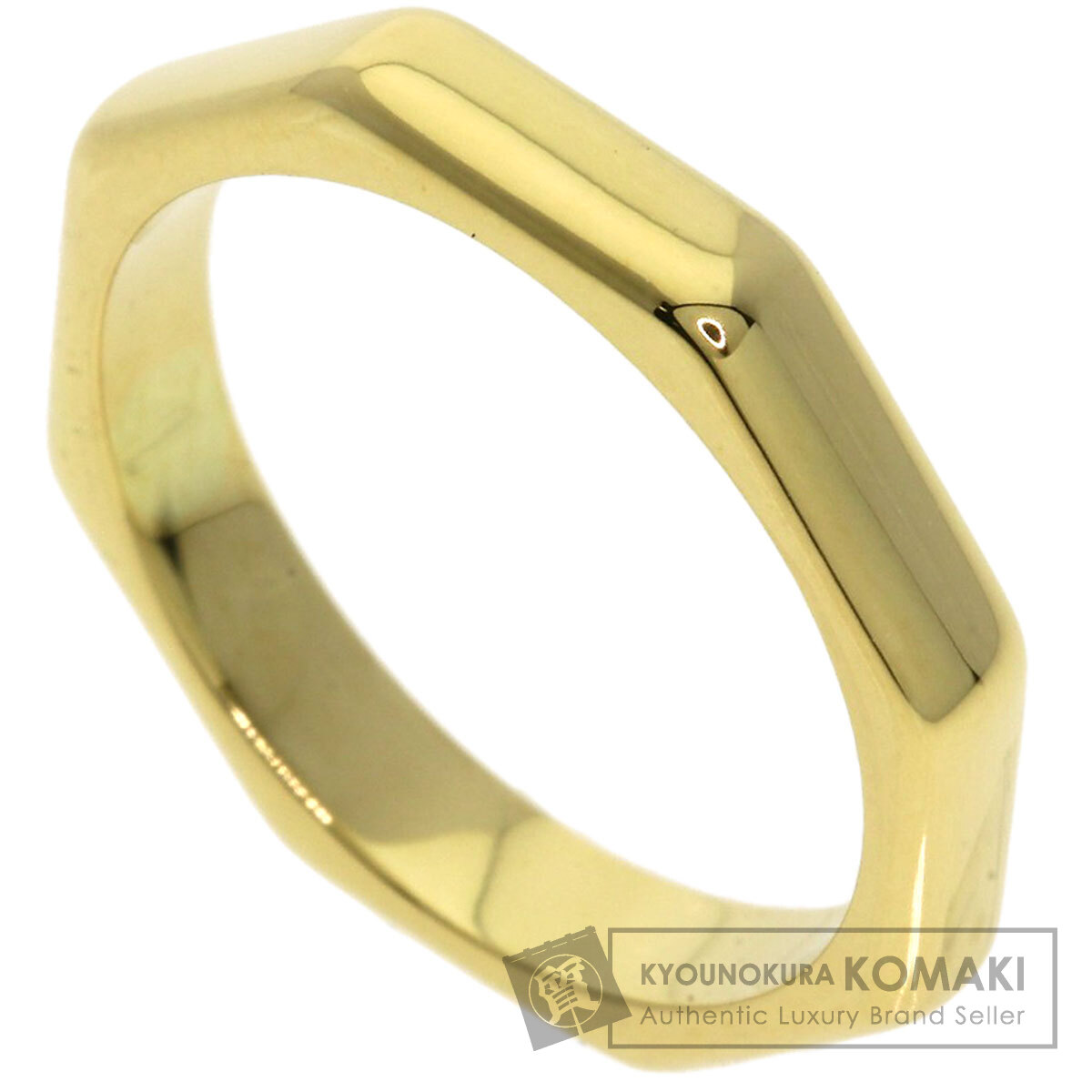 美品 BVLGARI ブルガリ オクタゴナルリング K18WG 約7号 BVLGARI BVLGARI ブルガリ オクタゴナルリング 指輪 750 18K WG