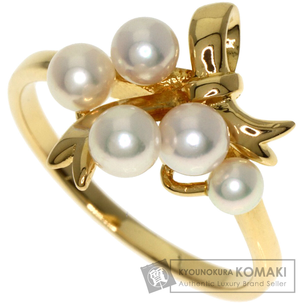 【MIKIMOT】 K18ゴールド 真珠リング MIKIMOTO ミキモト パール 真珠 リング・指輪 K18イエロー