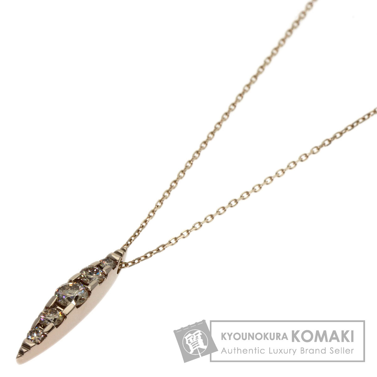 カシケイ ネイキッド ネックレス k18 ブラウンダイヤ0.5ct