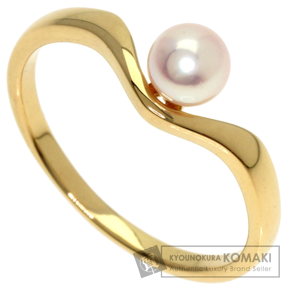 MIKIMOTO ミキモト パール 真珠 リング・指輪 K18イエロー