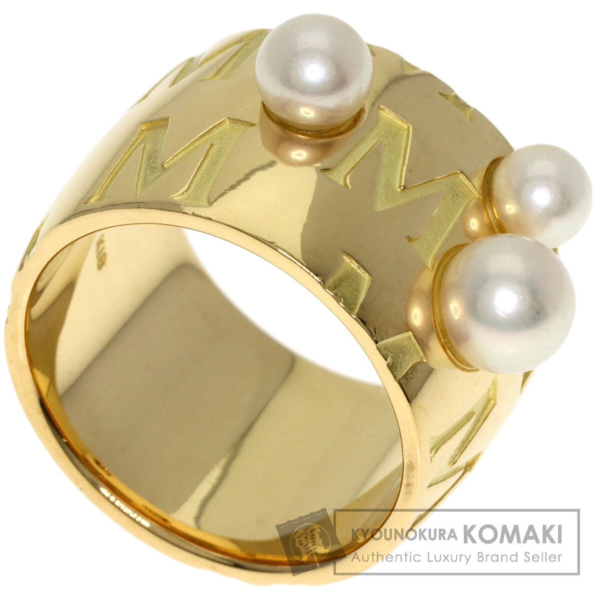MIKIMOTO ミキモト パール 真珠 リング・指輪 K18イエロー