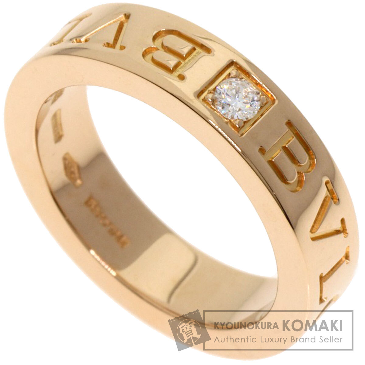 BVLGARI　ブルガリ　ダブルロゴリング　ダイヤモンド BVLGARI ブルガリ ダブルロゴ 1P ダイヤモンド リング・指輪 K18