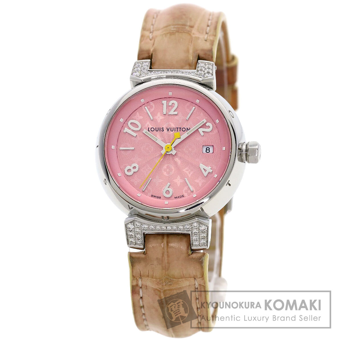 点検済】ルイヴィトン 腕時計 タンブール Q1212 クォーツ レディース