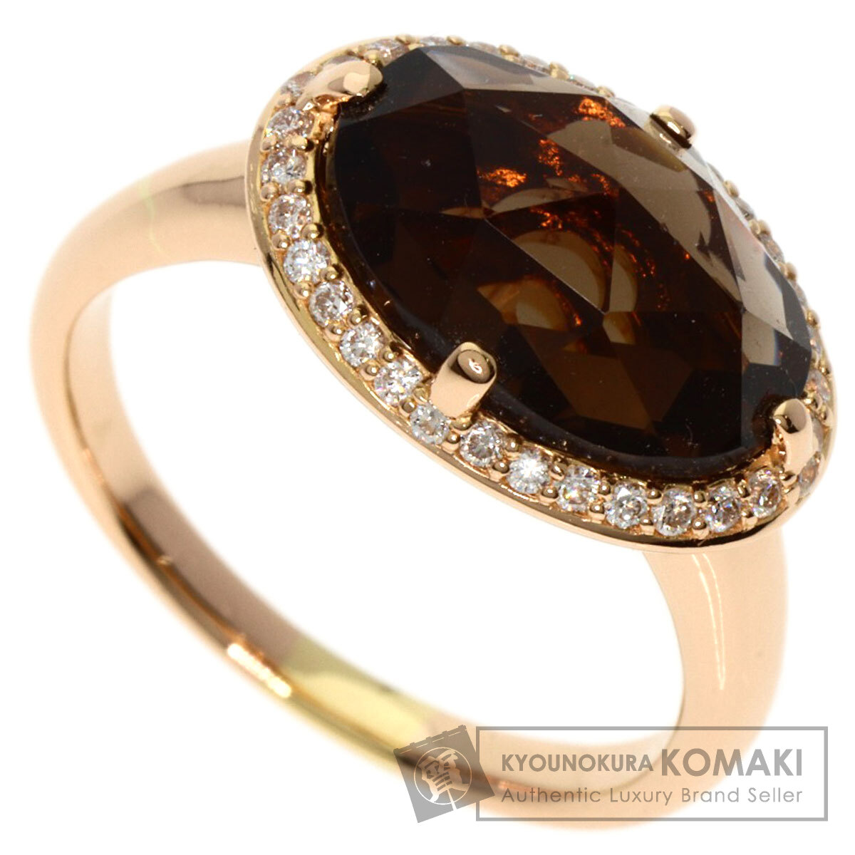 ポンテヴェキオ リング・指輪 スモーキークォーツ ダイヤモンド
