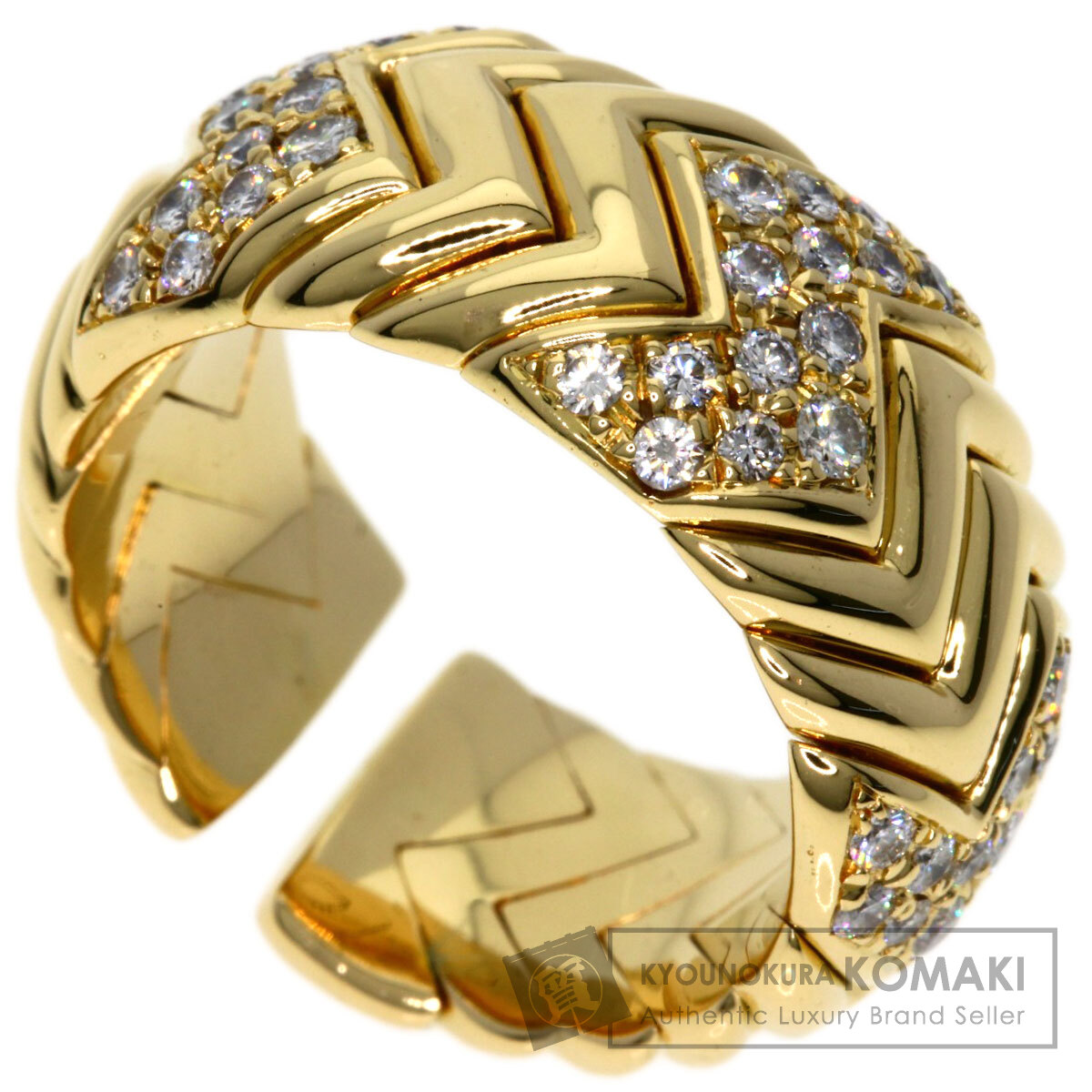 ★限定品★ BVLGARI ゴールド ダイヤモンド リング BVLGARI ブルガリ スピガ ダイヤモンド リング・指輪 K18