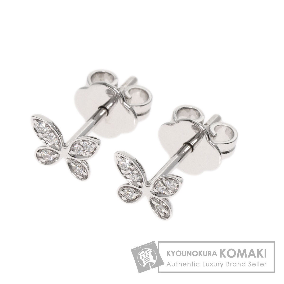 グラフGRAFFピアスBOXセット◇レア美品 GRAFF グラフ プティ スタッド パピヨン ダイヤモンド ピアス K18