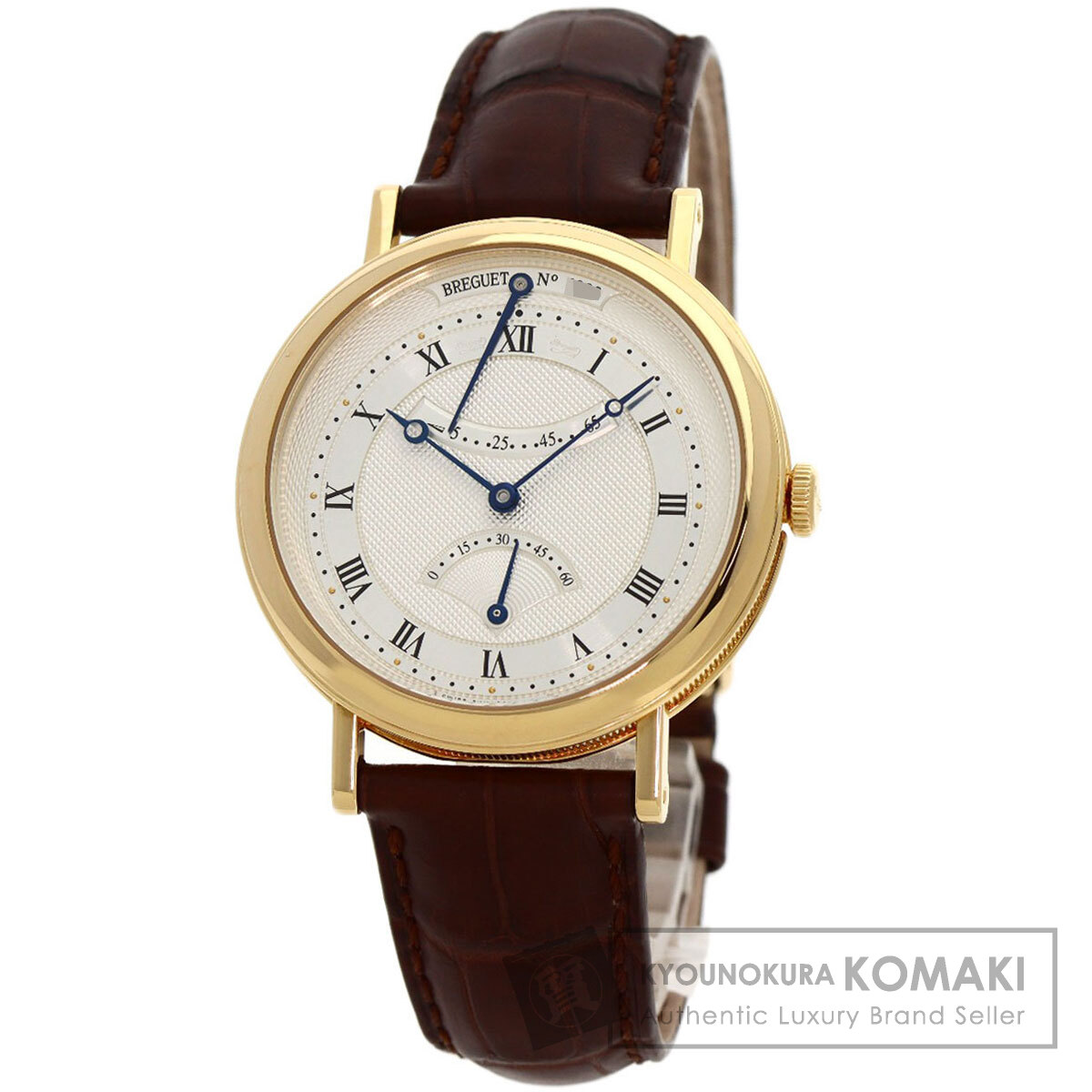 ブレゲ Breguet 茶色 レザーストラップ 中古 Dバックル用 クラシック ブレゲ Breguet クラシック ムーンフェイズ 7787/BR/12/9V6