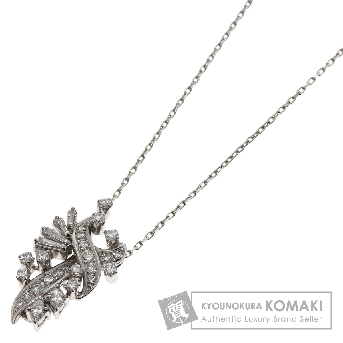 ミキモト MIKIMOTO K18 ダイヤネックレス K18WG ジュエリー