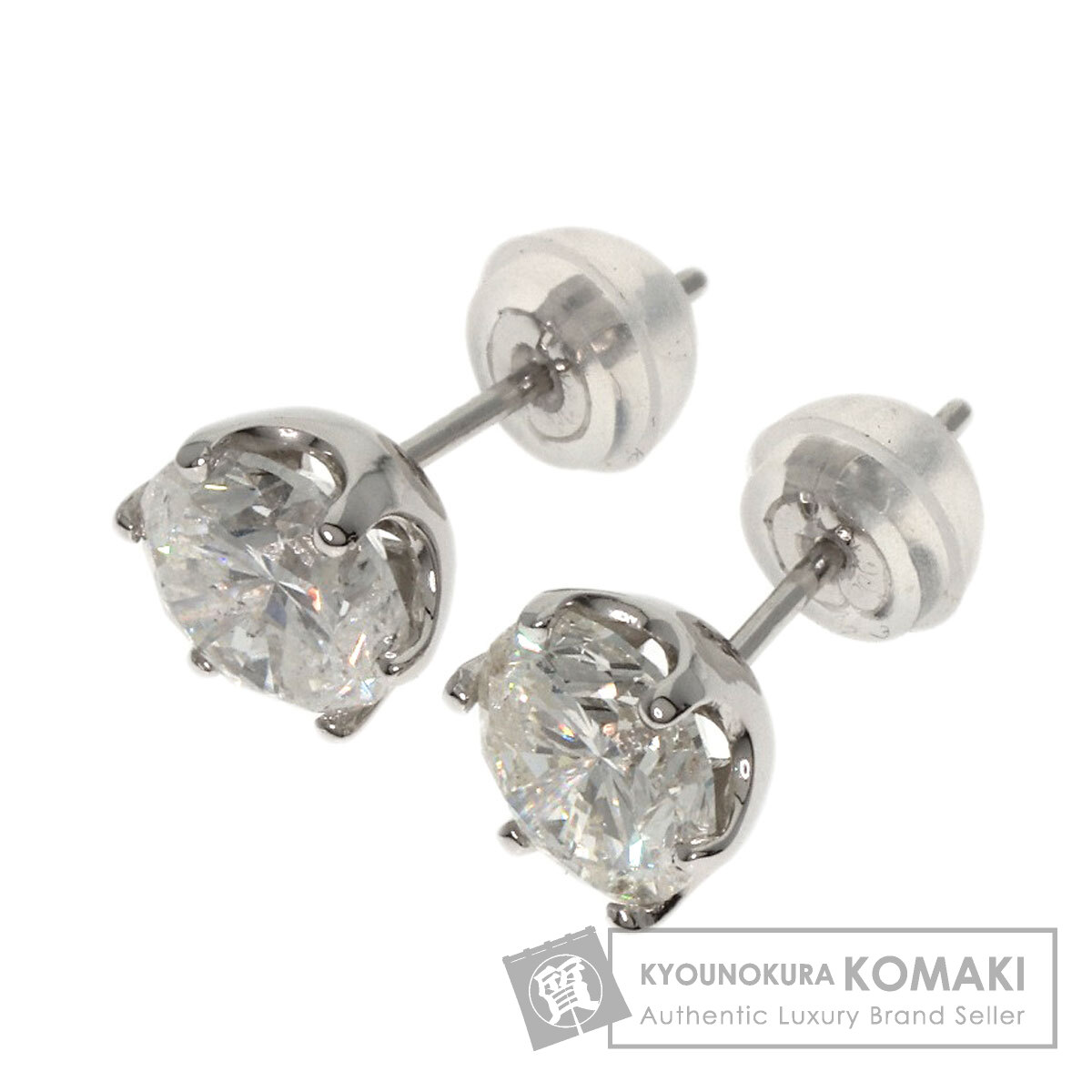 25‐21】一粒 ダイヤモンド ピアスD0.25ct×2【中古】【PT900】