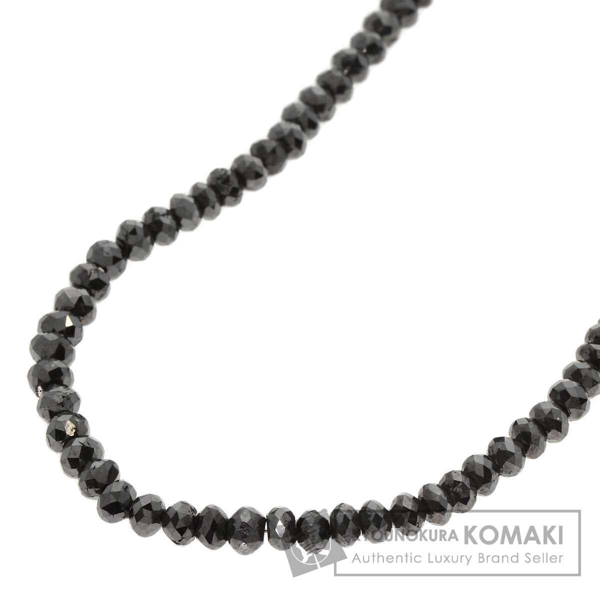 50ct ブラックダイヤモンド ネックレス K18ホワイトゴールド 11g