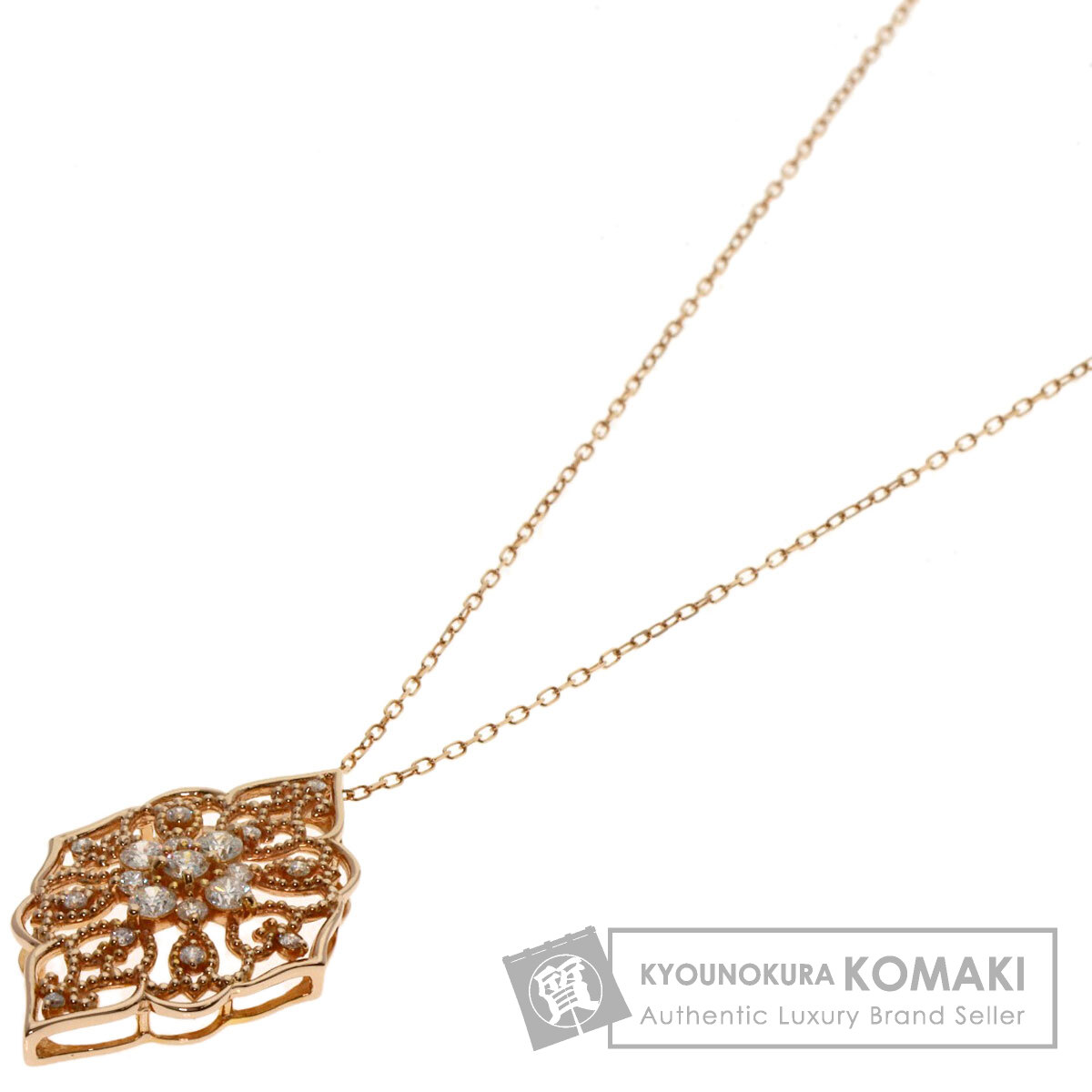 希少⭐️レディース ダイヤモンド ネックレス 1カラット K18刻印 【中古】 0.5ct ダイヤモンド ネックレス K18ピンクゴールド 3.9g