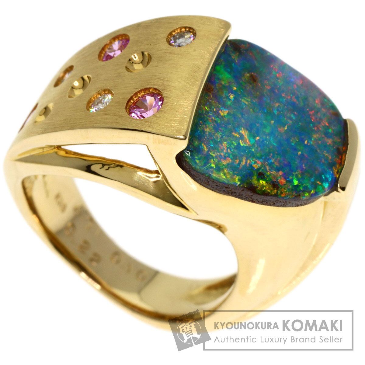 NEWモデル 4.71ct オパール K18イエロー リング・指輪 ダイヤモンド アクセサリー