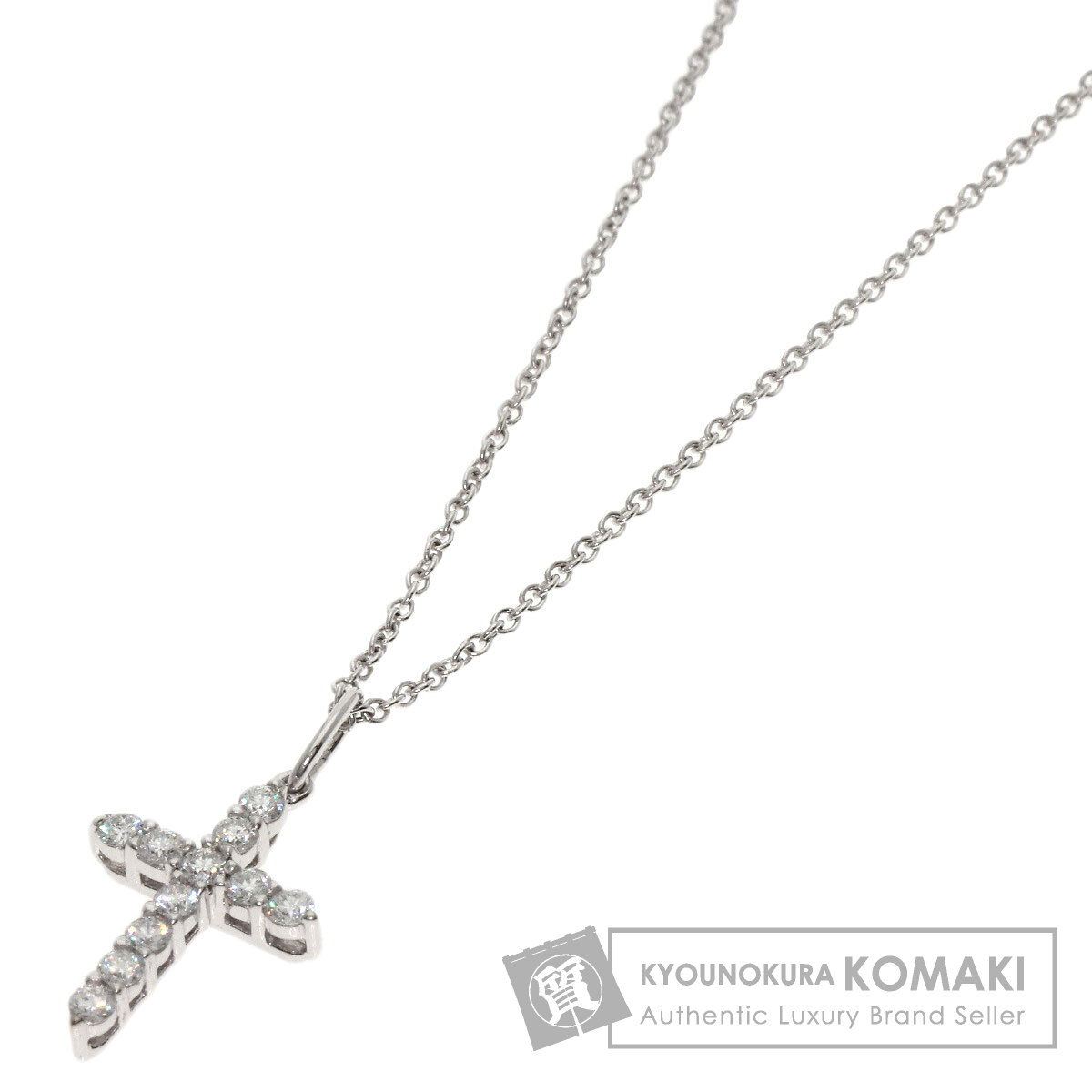 ティファニー メトロクロス ミニダイヤモンドネックレス K18WG ティファニー TIFFANY＆CO メトロクロス ネックレス K18WG