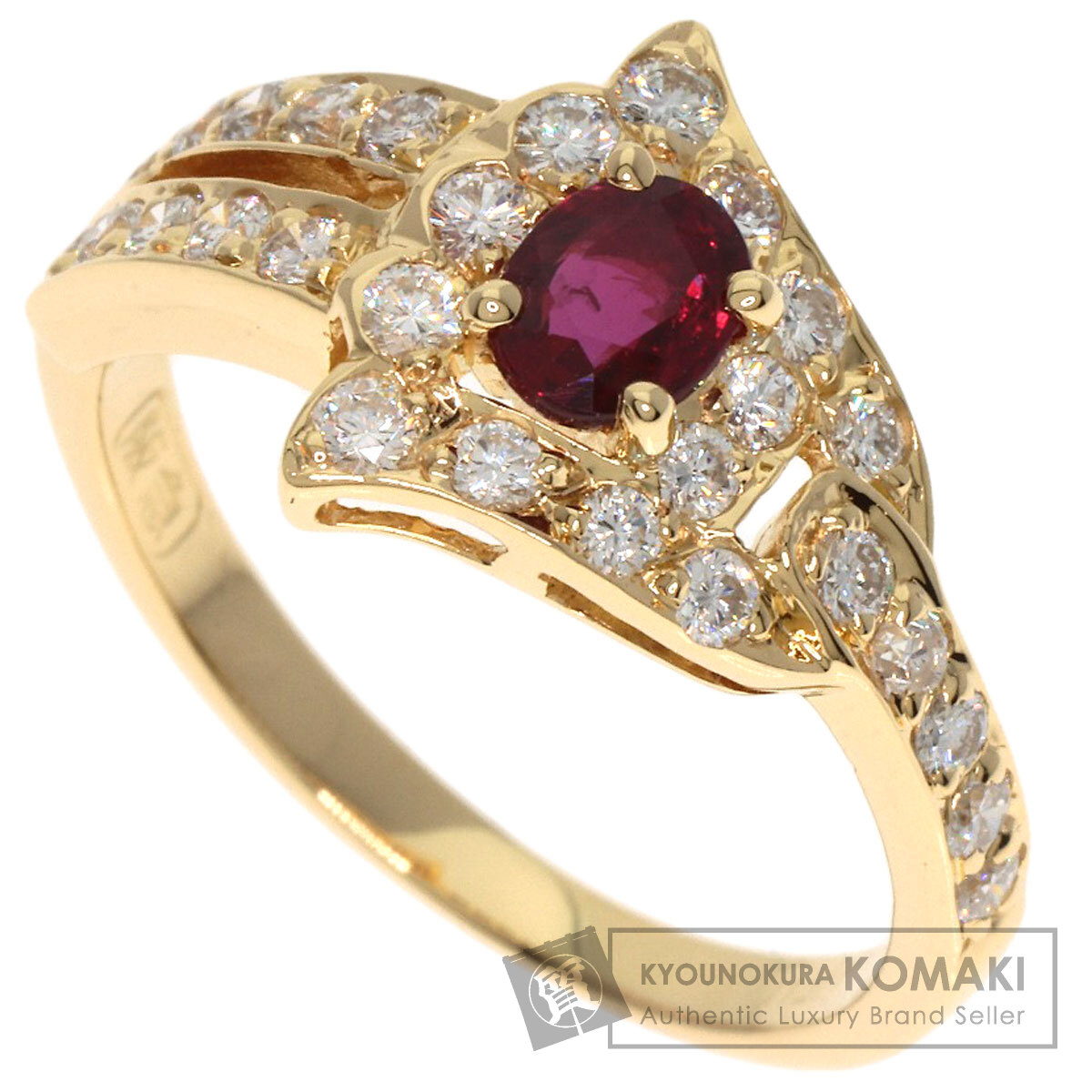 0.6ct ルビー ダイヤモンド リング・指輪 プラチナPT900 5.7g