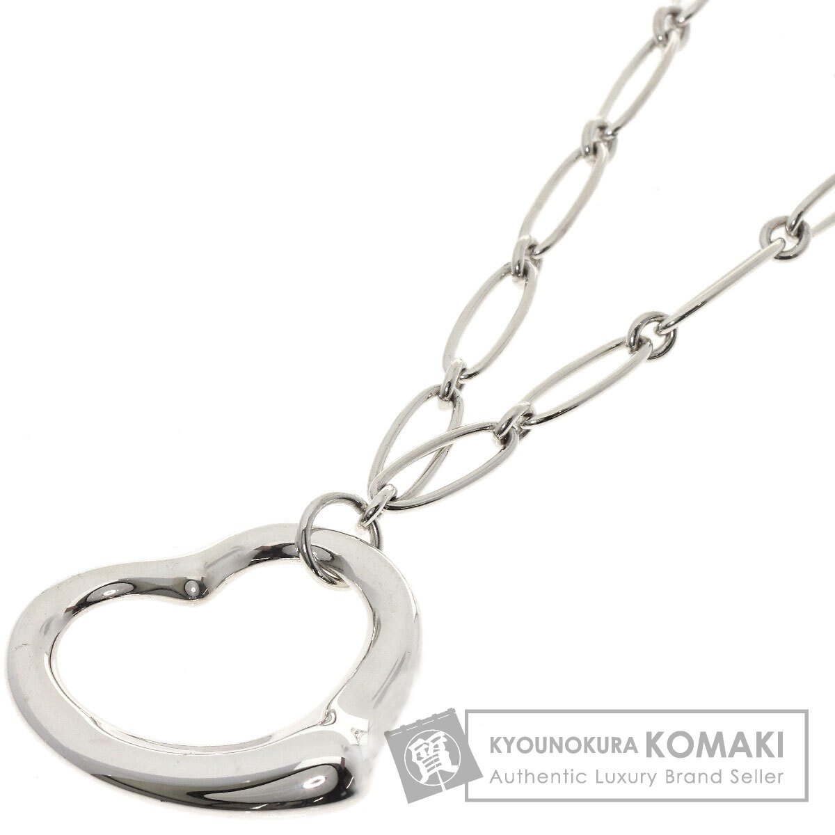【美品】 TIFFANY&Co. ネックレス　オープンハート　ラージ237 TIFFANY&Co. ティファニー オープンハート ラージ エルサ