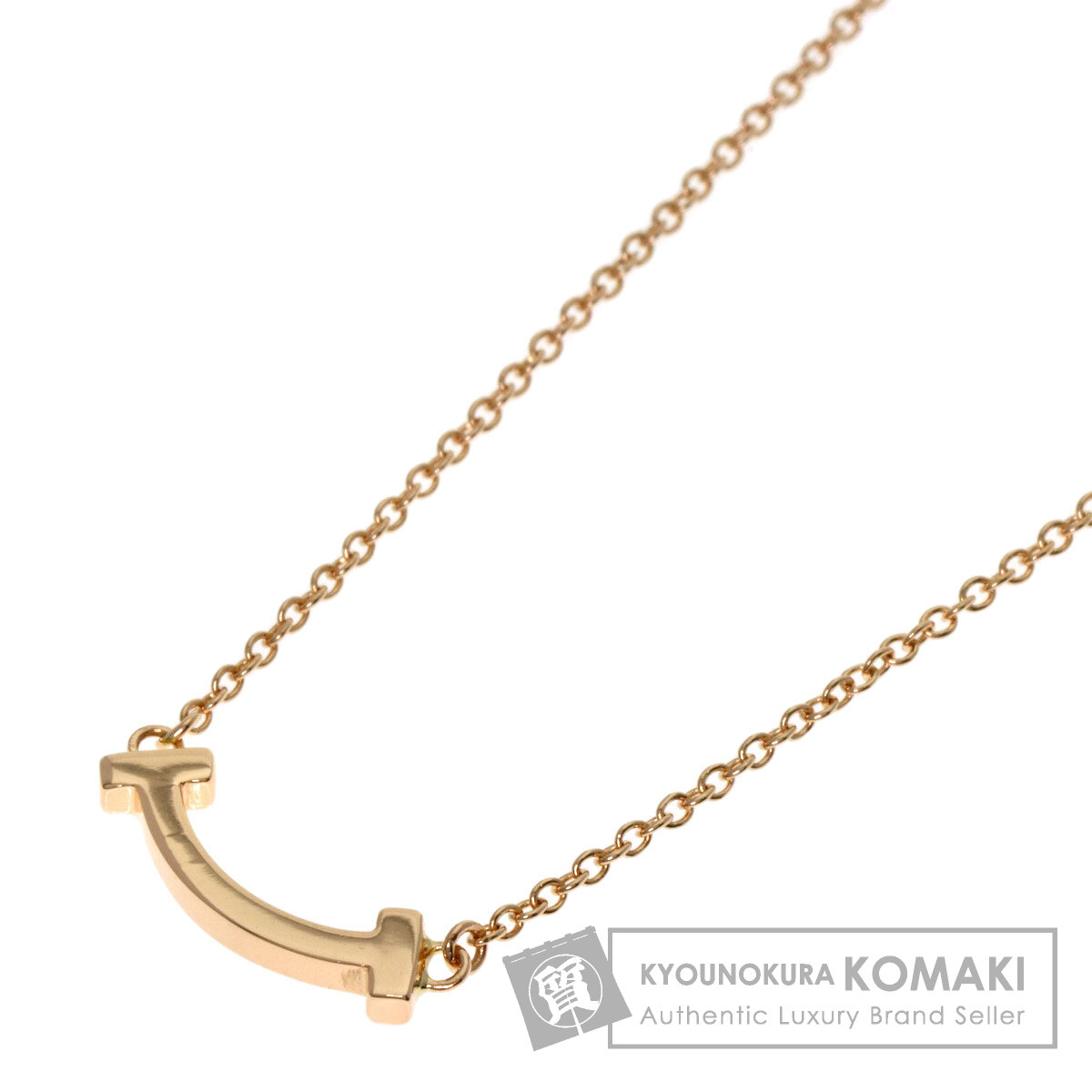 大注目 TIFFANY&Co. K18ピンク ネックレス ミニ Tスマイル ティファニー アクセサリー
