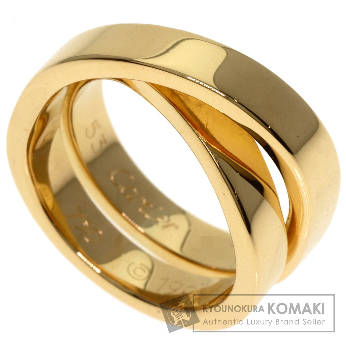 国内発送カルティエ リング 18k CARTIER カルティエ パリリング #53 リング・指輪 K18イエロー
