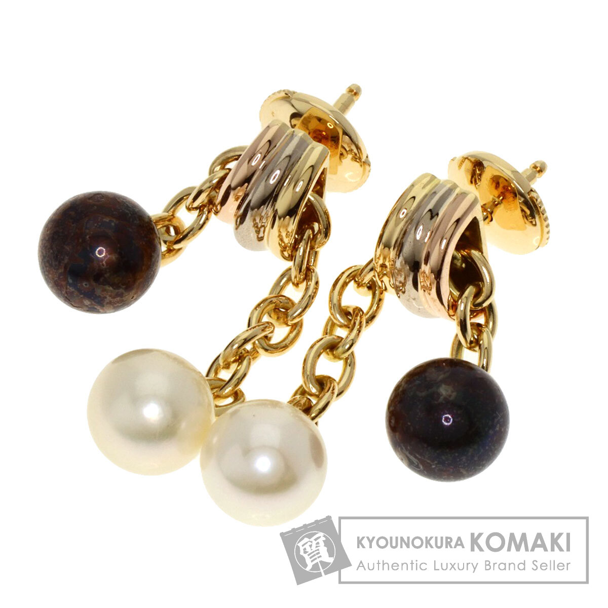 カルティエ ピアス トリニティ パール 真珠