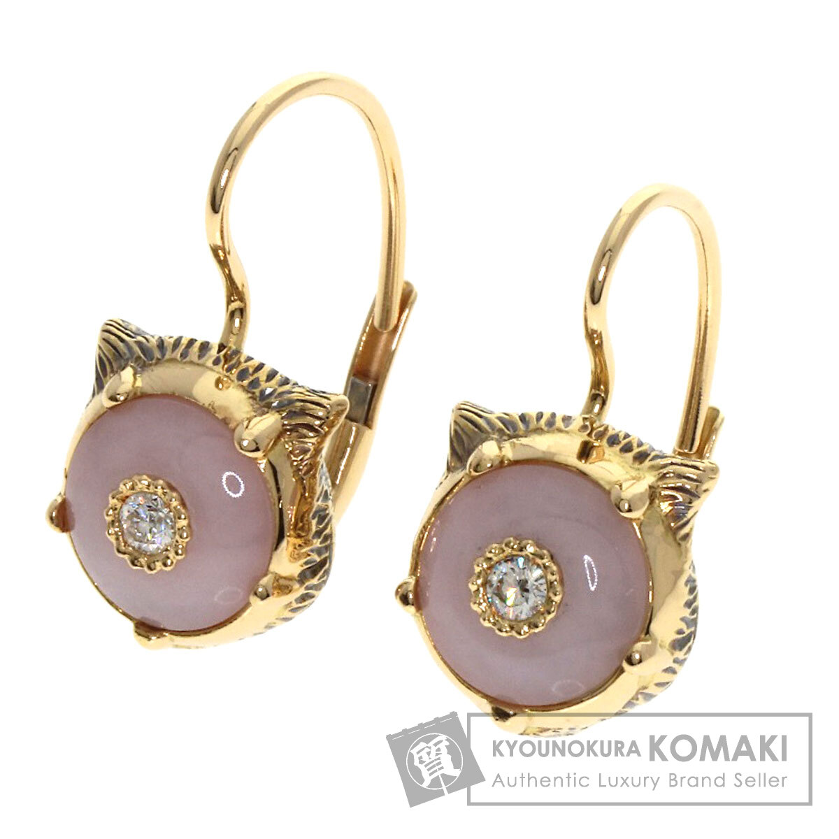 GUCCI グッチ ル マルシェ デ メルヴェイユ キャットヘッド ピアス K18