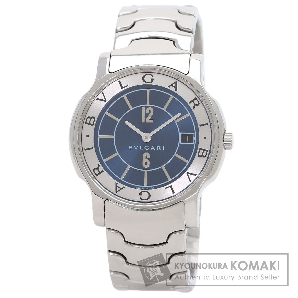 BVLGARI ブルガリ ST35S ソロテンポ ブルー 腕時計 ステンレス