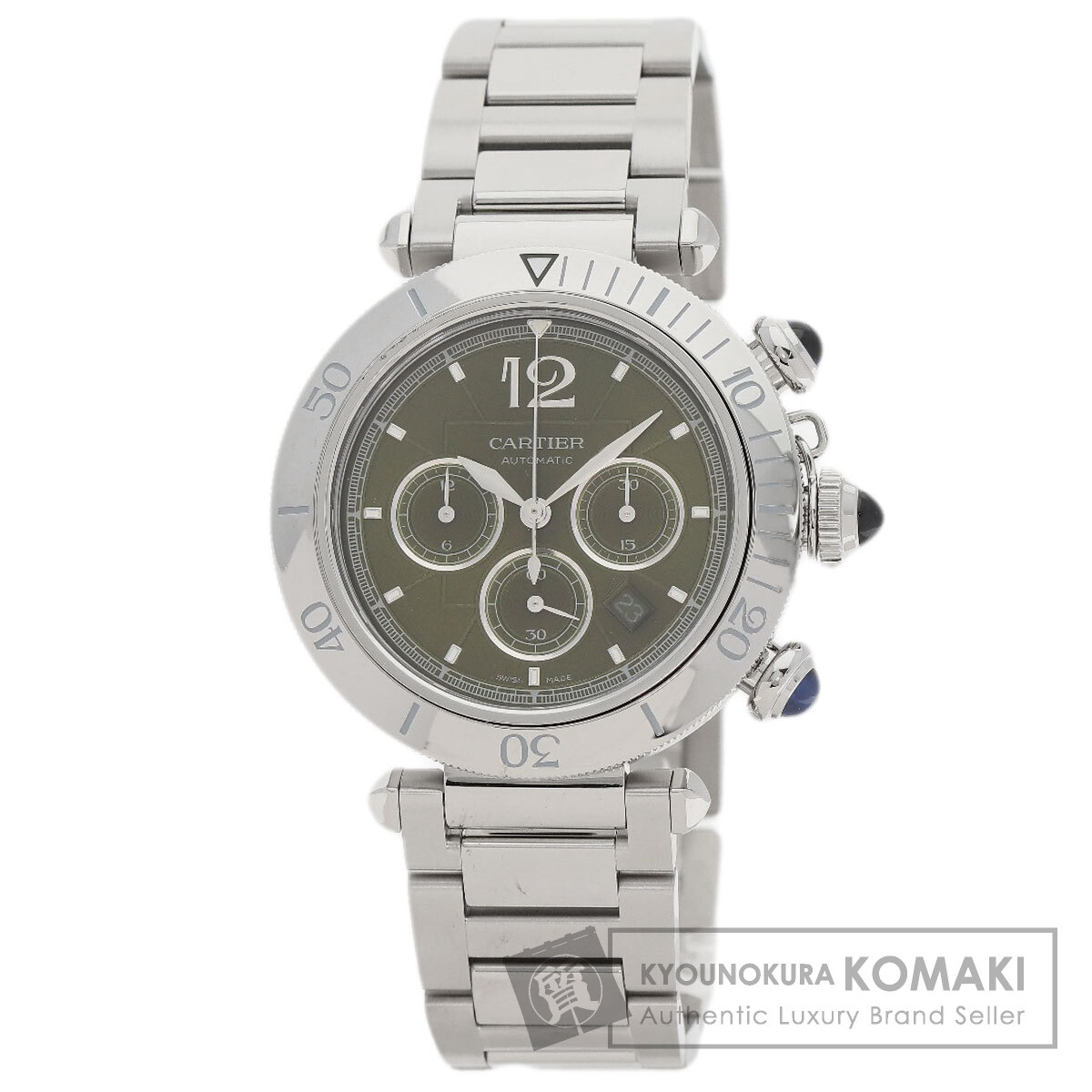 カルティエ 腕時計 パシャドゥカルティエ オリーブグリーン