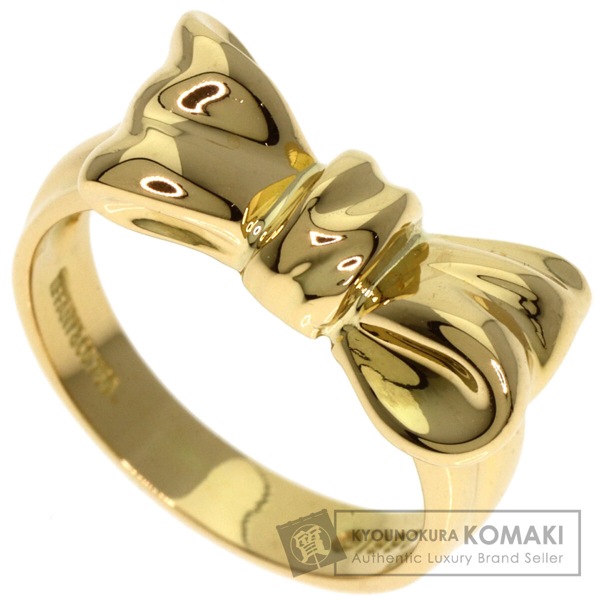 TIFFANY&Co. ティファニー リボン リング・指輪 K18イエロー