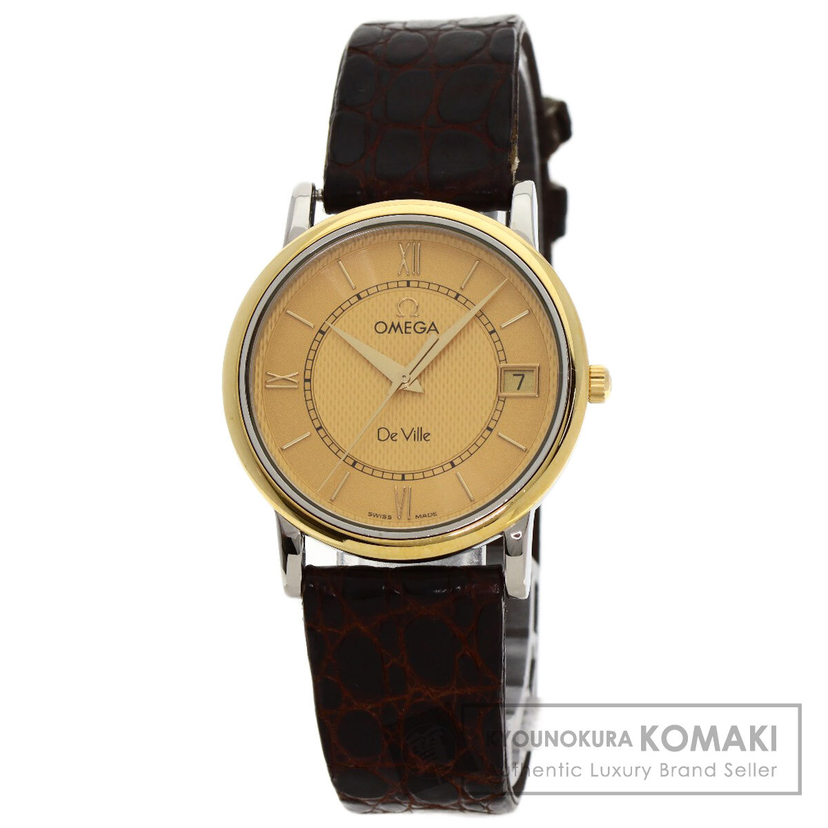 OMEGA オメガ デビル プレステージ 腕時計 GP/革 メンズ [中古