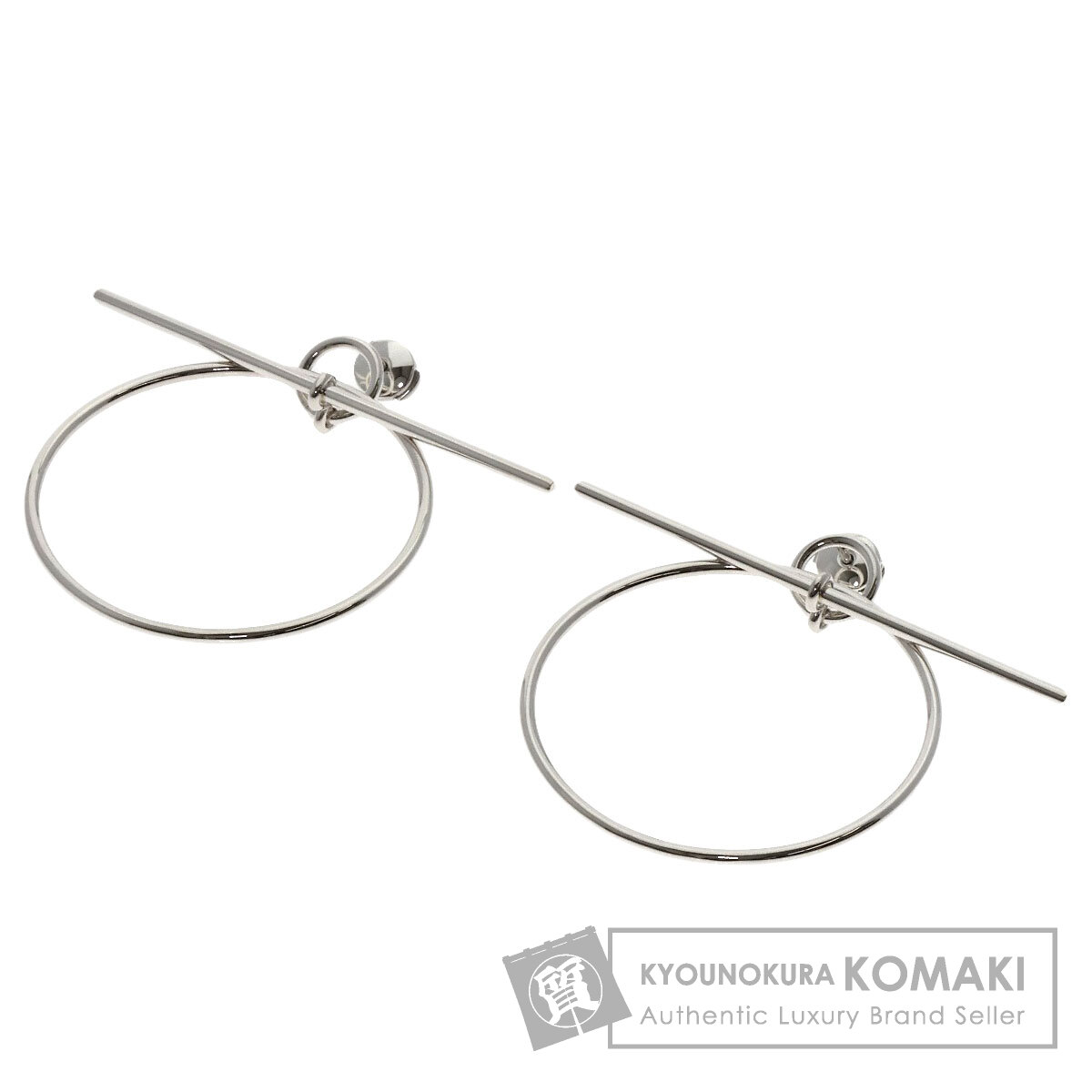 HERMES エルメス ループ MM エシャペ ピアス シルバー