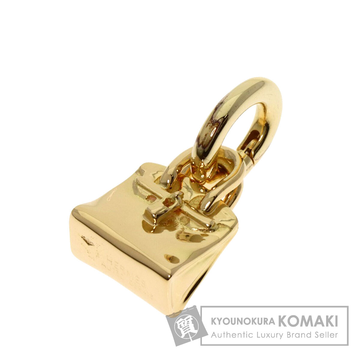 HERMES ゴールド チャーム ポーチ付き HERMES エルメス バッグ チャーム ペンダントトップ K18イエロー