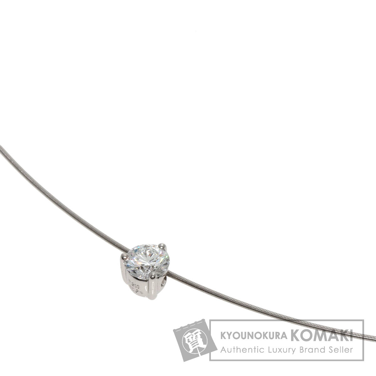 Gimel ギメル ソリティア ダイヤモンド ワイヤー ネックレス プラチナ