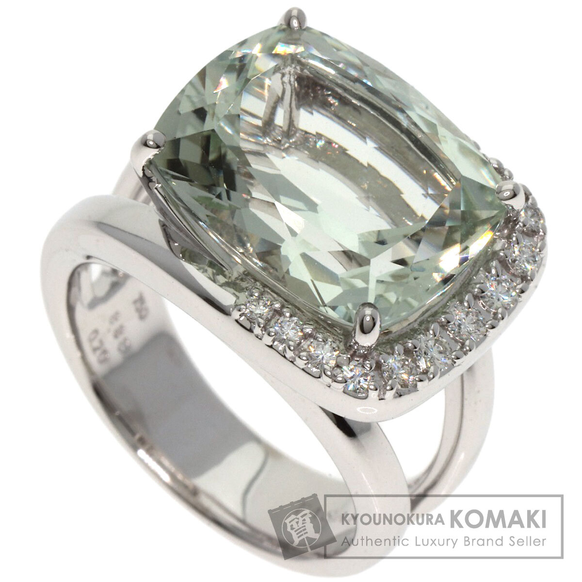 TASAKI タサキ グリーンクォーツ ダイヤモンド リング・指輪 K18