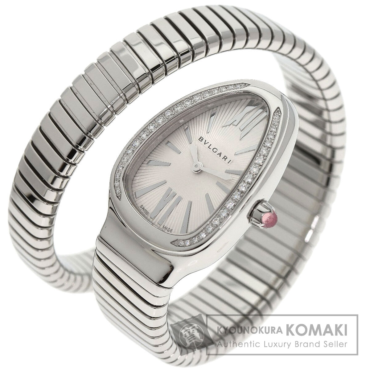 ブルガリ 腕時計 セルペンティ トゥボガス ベゼル ダイヤモンド