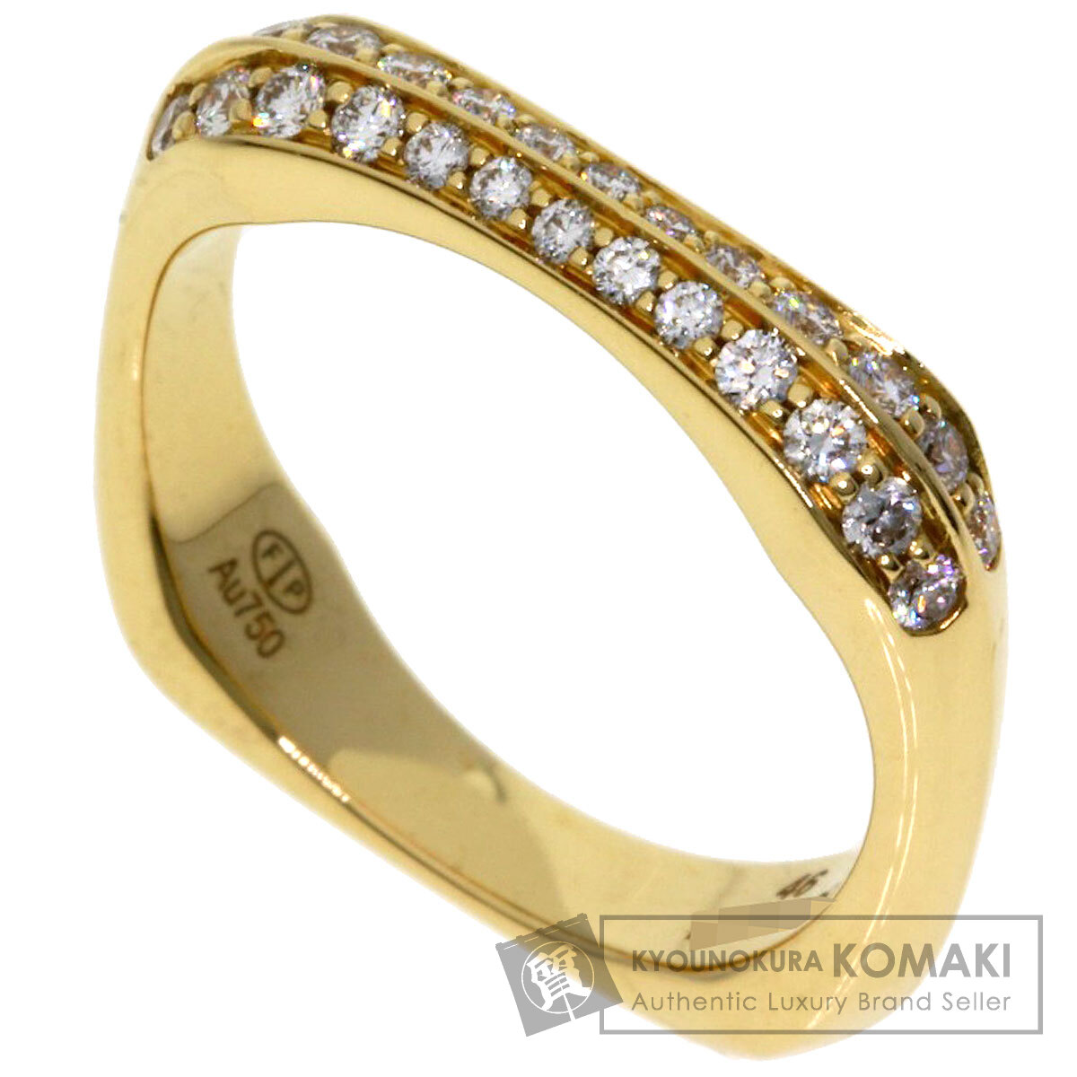 FRED ダイヤモンド装飾 ゴールドリング 57 FRED ダイヤモンド装飾 ゴールドリング 57 ラグジュアリーな