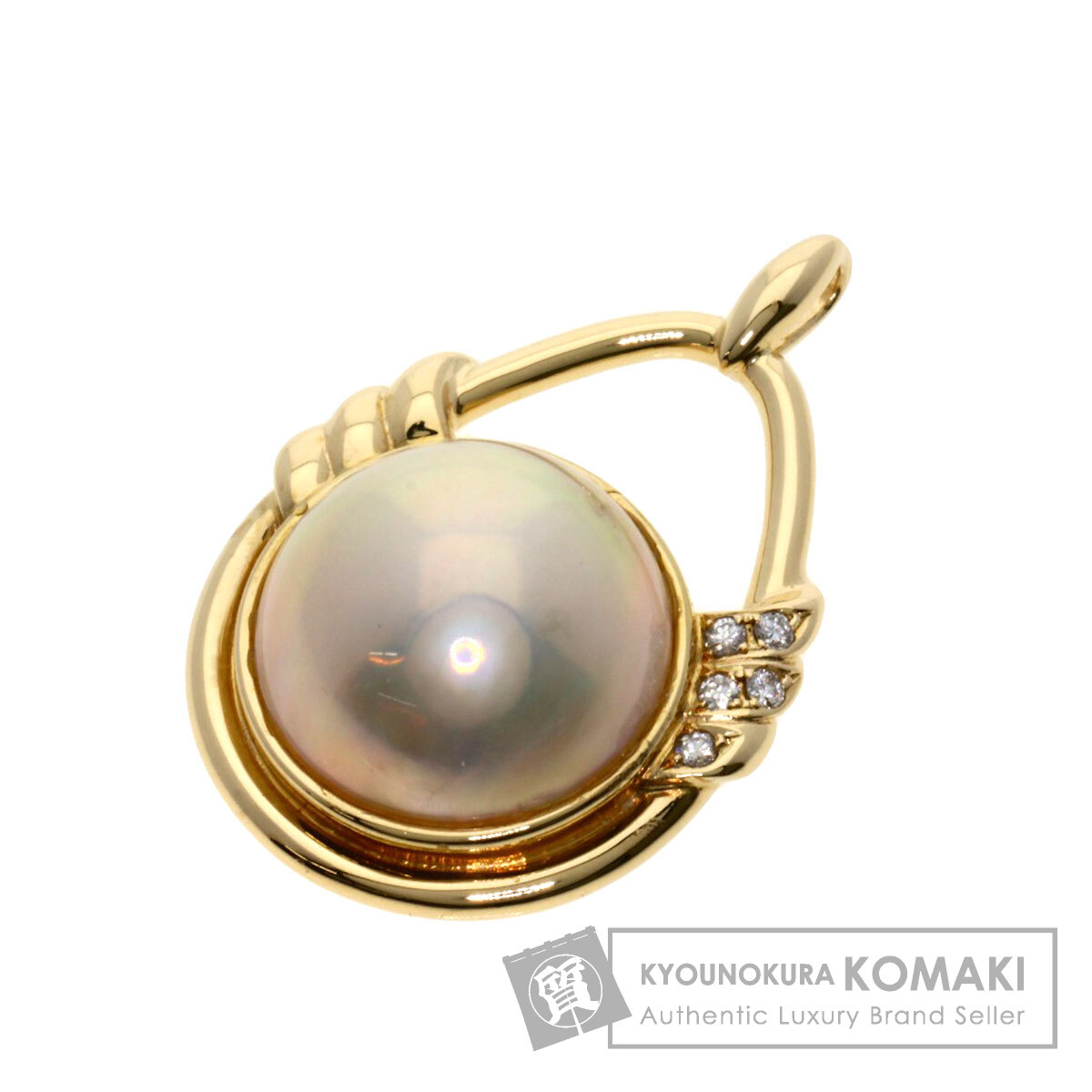 タサキ ペンダントトップ マベパール 真珠 ダイヤモンド