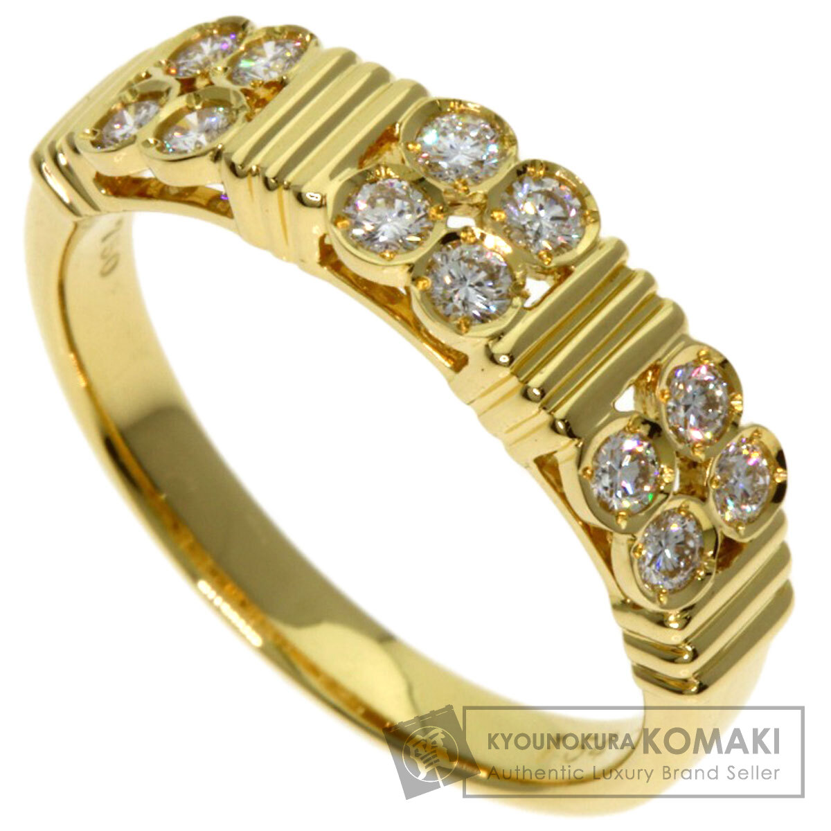 ダイヤモンド デザインリング YG イエローゴールド 指輪 リング 12.5号  