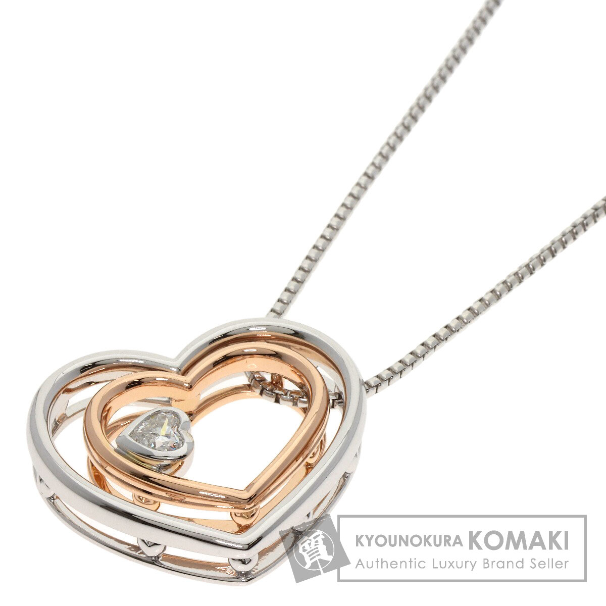 タサキ ネックレス ハート シェイプ ダイヤモンド