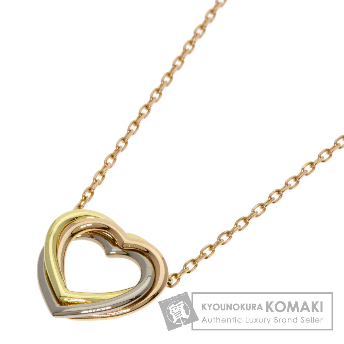 CARTIER カルティエ トリニティ ハート ネックレス K18ピンクゴールド