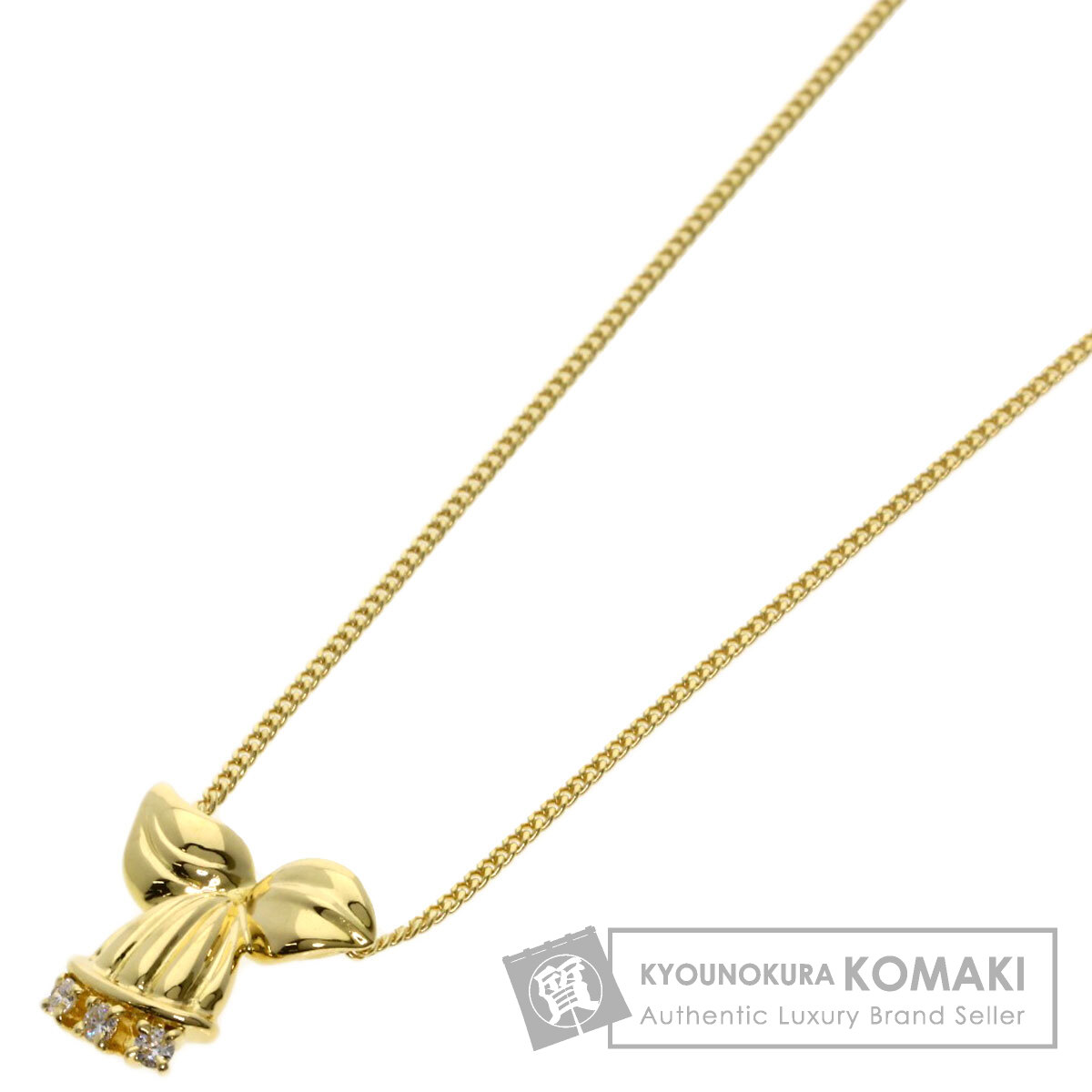 Dior ディオール 3P ダイヤモンド ネックレス K18イエローゴールド
