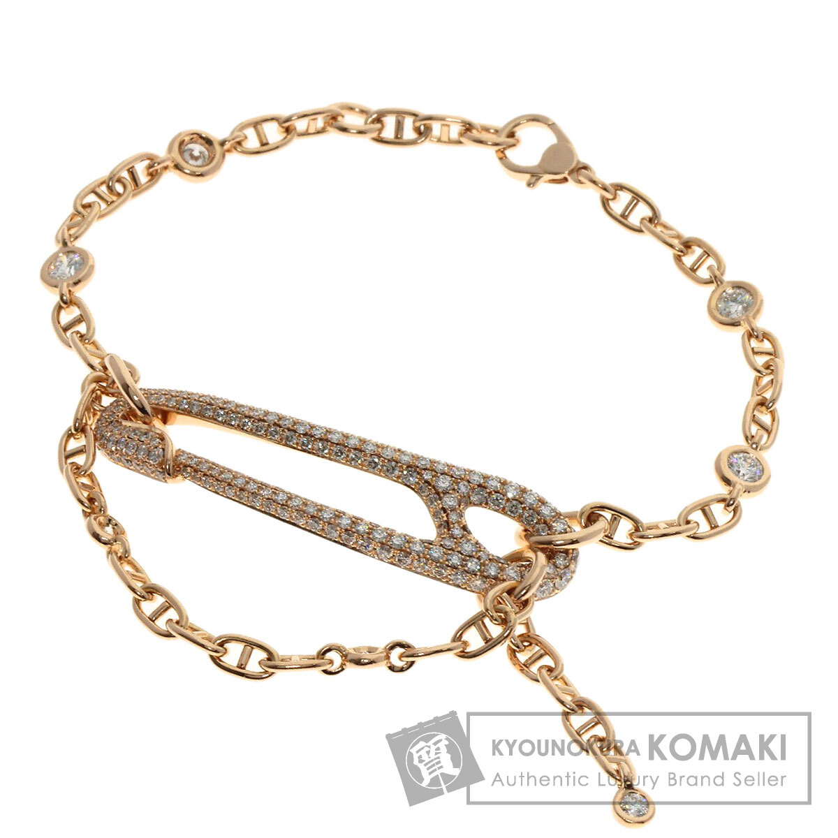 HERMES エルメス シェーヌダンクル パンク ダイヤモンド ブレスレット