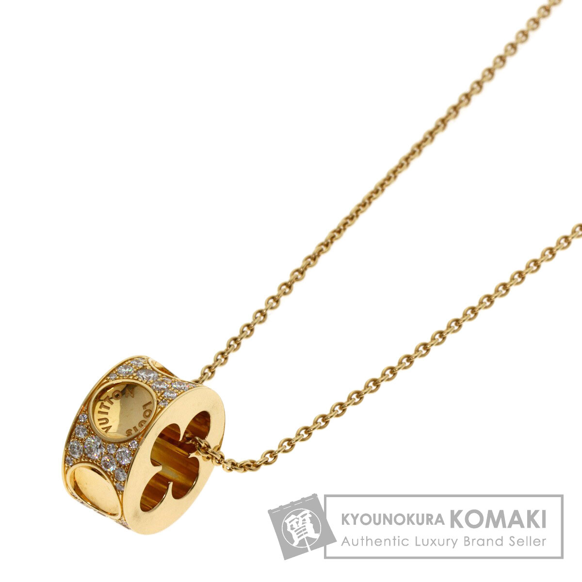 ルイ・ヴィトン フルダイヤモンド ネックレス LOUIS VUITTON ルイヴィトン ペンダント LV ヴォルト ワン PM