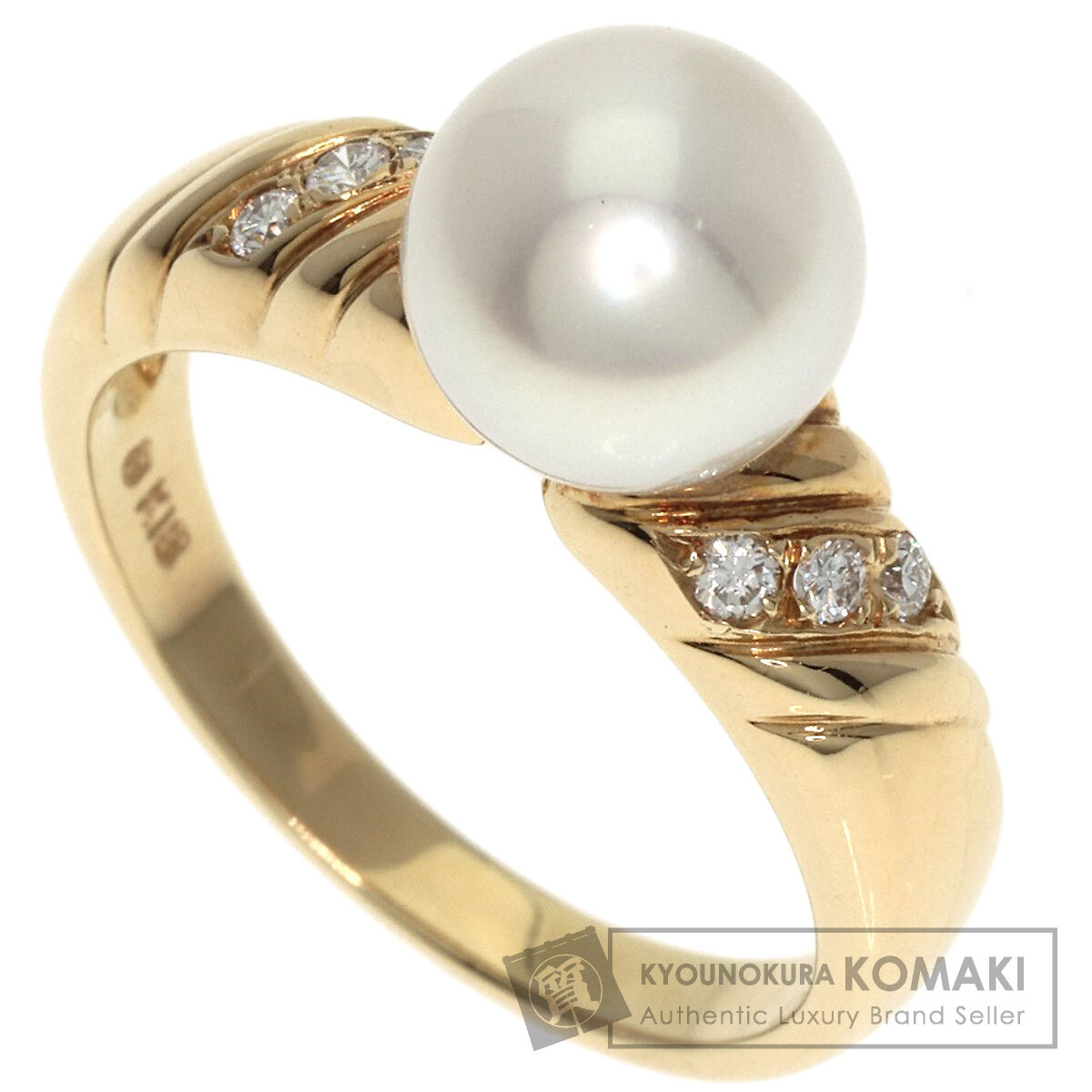 【最高級】ミキモト　アコヤ　ダイヤ　K18 リング　指輪　パール　本真珠 MIKIMOTO ミキモト アコヤパール 真珠 ダイヤモンド リング