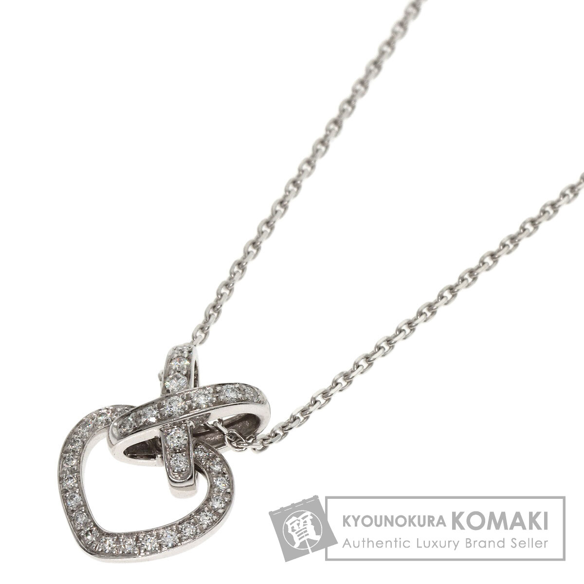 Chaumet ショーメ リアン ハート ダイヤモンド ネックレス K18ホワイト