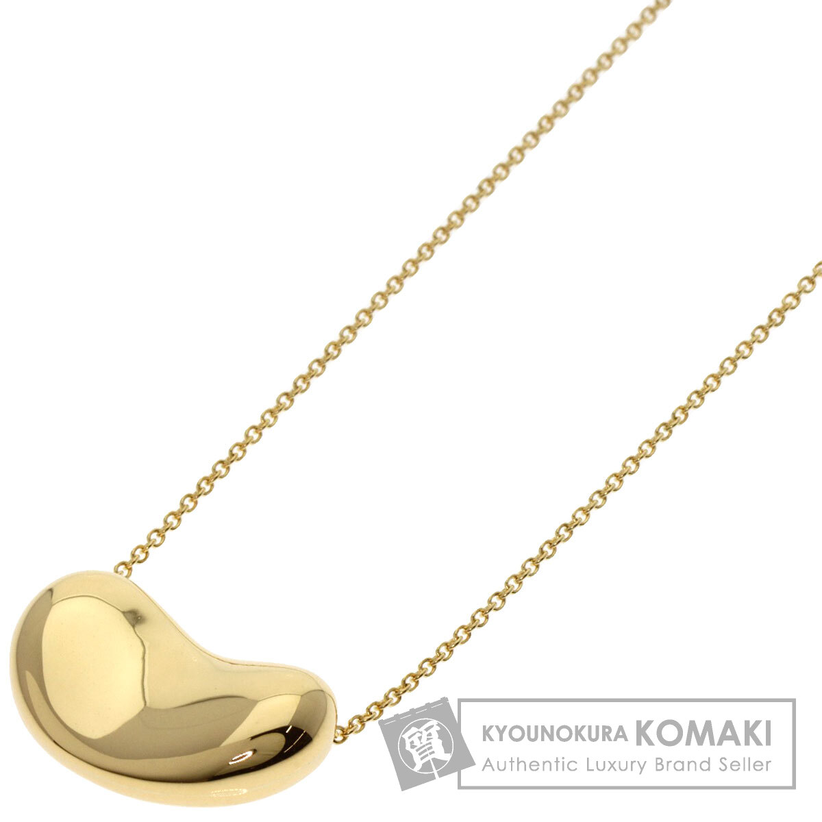 ⭐️美品⭐️ ティファニー K18 ビーン ゴールド ネックレス ティファニー K18 ビーンネックレス イエローゴールド