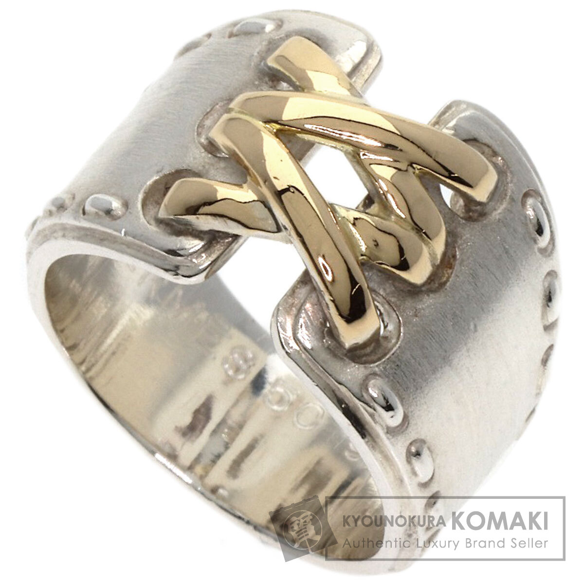 HERMES エルメス メキシコ リング シルバー ゴールド SV YG K18 HERMES エルメス メキシコ リング #50 リング・指輪 シルバー
