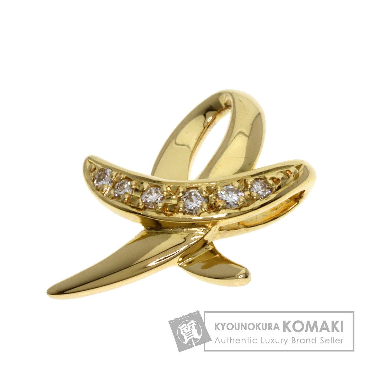 MIKIMOTO ミキモト ダイヤモンド ペンダントトップ K18イエロー