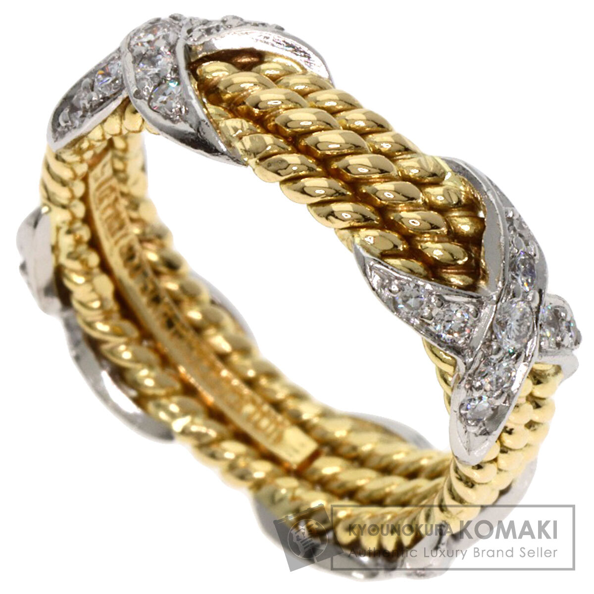 TIFFANY&Co. ティファニー ティファニー ロープ 3ロウ X リング・指輪