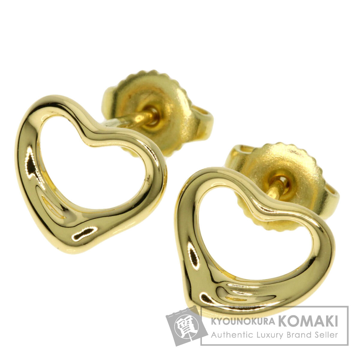 TIFFANY&Co. ティファニー オープンハート ピアス K18イエローゴールド