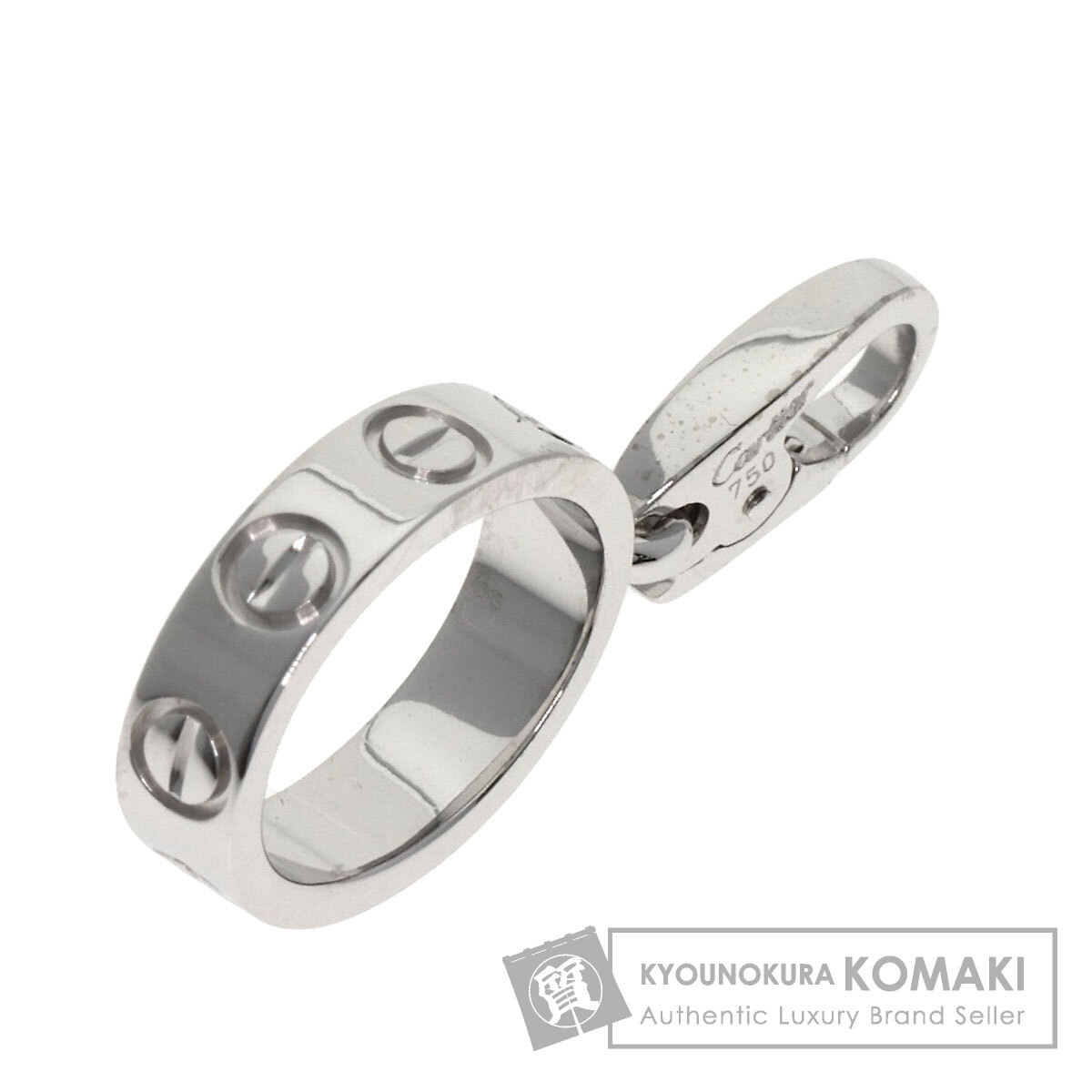 CARTIER カルティエ ラブチャーム ペンダントトップ K18ホワイト