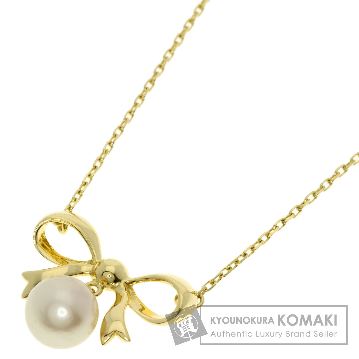 ミキモト ネックレス パール 真珠 リボン